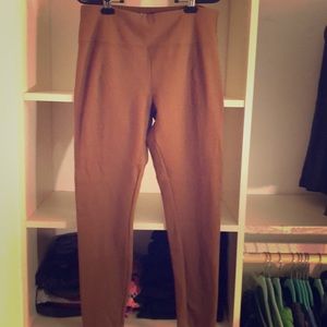 Camel straight leg pants